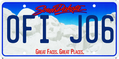 SD license plate 0FIJ06