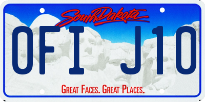 SD license plate 0FIJ10