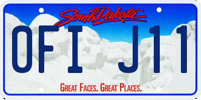 SD license plate 0FIJ11