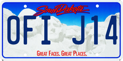 SD license plate 0FIJ14