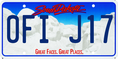 SD license plate 0FIJ17