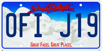 SD license plate 0FIJ19
