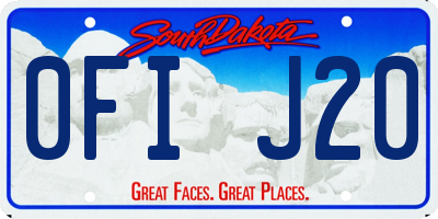 SD license plate 0FIJ20