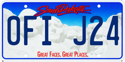 SD license plate 0FIJ24