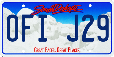 SD license plate 0FIJ29
