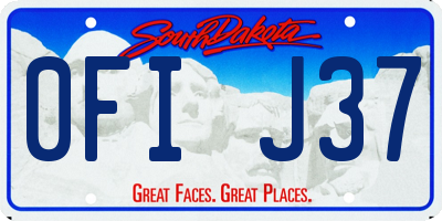 SD license plate 0FIJ37