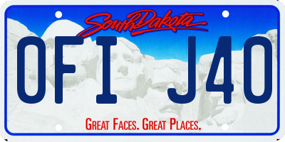 SD license plate 0FIJ40
