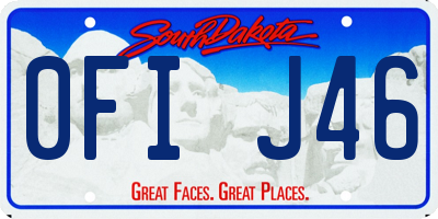 SD license plate 0FIJ46