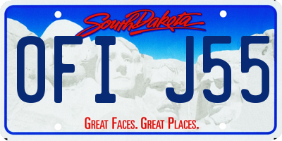 SD license plate 0FIJ55