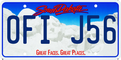 SD license plate 0FIJ56
