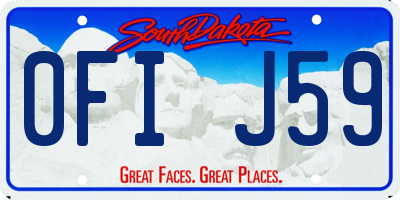 SD license plate 0FIJ59