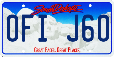 SD license plate 0FIJ60