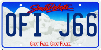 SD license plate 0FIJ66