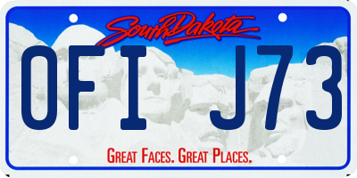 SD license plate 0FIJ73