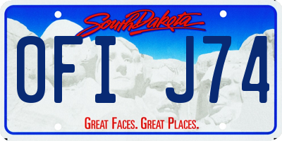 SD license plate 0FIJ74