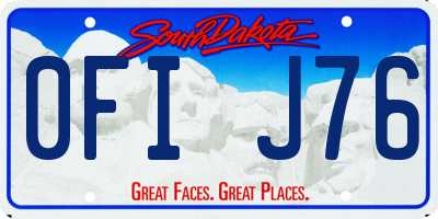 SD license plate 0FIJ76