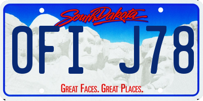 SD license plate 0FIJ78
