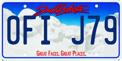 SD license plate 0FIJ79