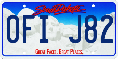SD license plate 0FIJ82