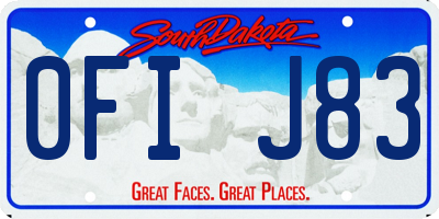 SD license plate 0FIJ83