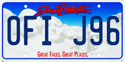 SD license plate 0FIJ96