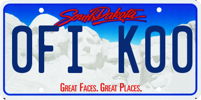 SD license plate 0FIK00