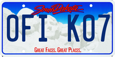 SD license plate 0FIK07