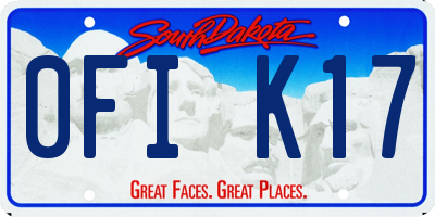 SD license plate 0FIK17