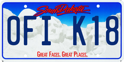 SD license plate 0FIK18