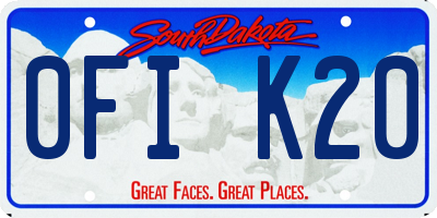 SD license plate 0FIK20