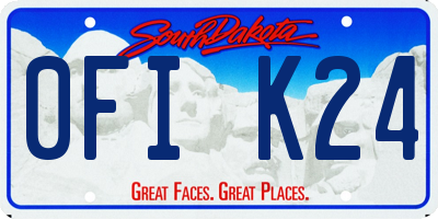 SD license plate 0FIK24
