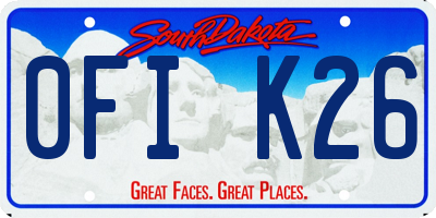 SD license plate 0FIK26