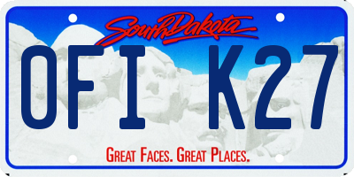 SD license plate 0FIK27