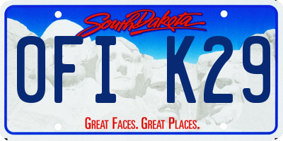 SD license plate 0FIK29