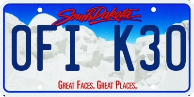 SD license plate 0FIK30
