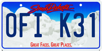 SD license plate 0FIK31