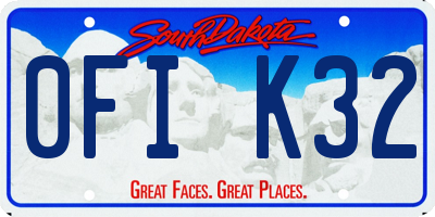 SD license plate 0FIK32