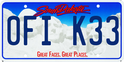 SD license plate 0FIK33