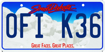 SD license plate 0FIK36