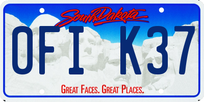 SD license plate 0FIK37