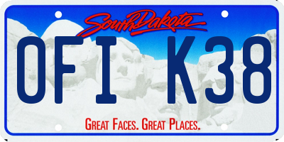 SD license plate 0FIK38