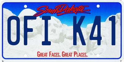 SD license plate 0FIK41