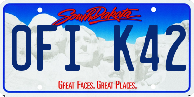 SD license plate 0FIK42