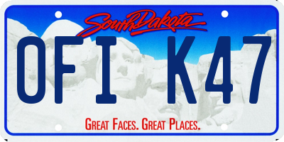 SD license plate 0FIK47