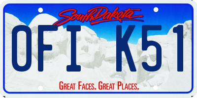 SD license plate 0FIK51