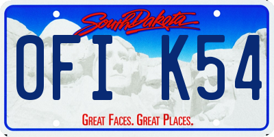 SD license plate 0FIK54