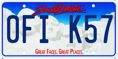 SD license plate 0FIK57