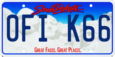 SD license plate 0FIK66