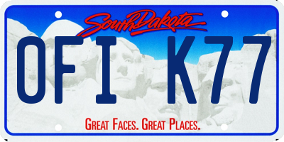 SD license plate 0FIK77