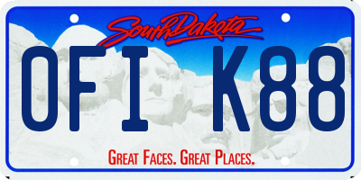 SD license plate 0FIK88